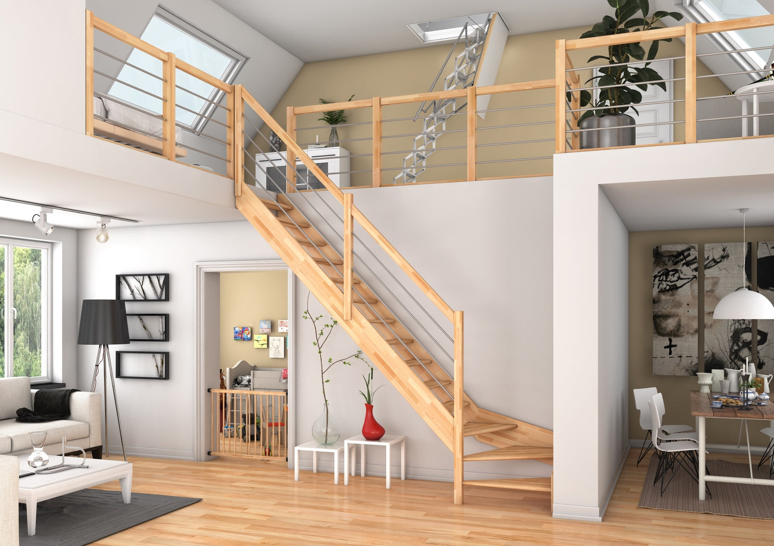 Paris - Raumspartreppe - 1/4 gewendelter Verlauf