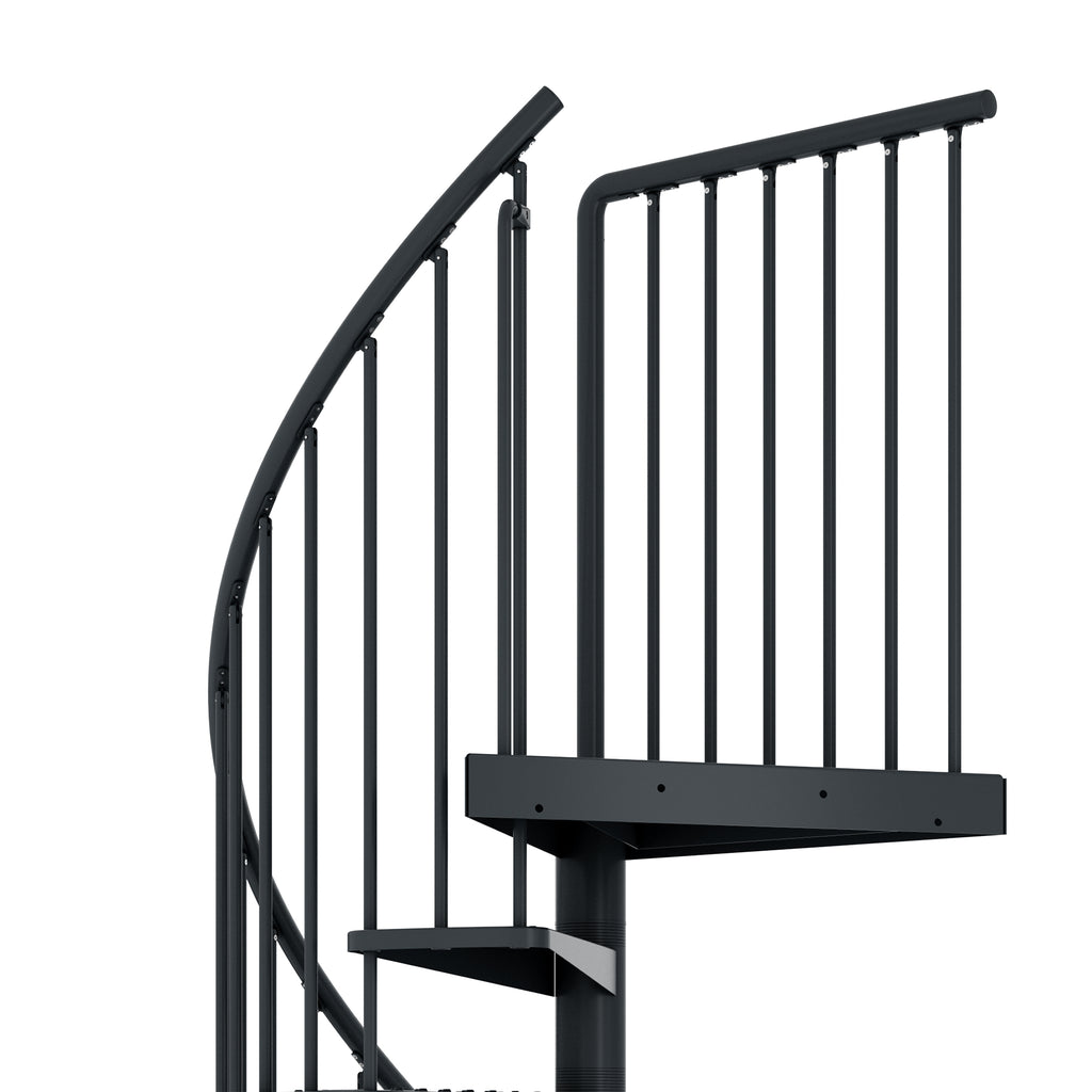 Gardenspin - Stufen Metall Gelocht ANTHRAZIT - Gartentreppe - Außentreppe - Spindeltreppe - Wendeltreppe