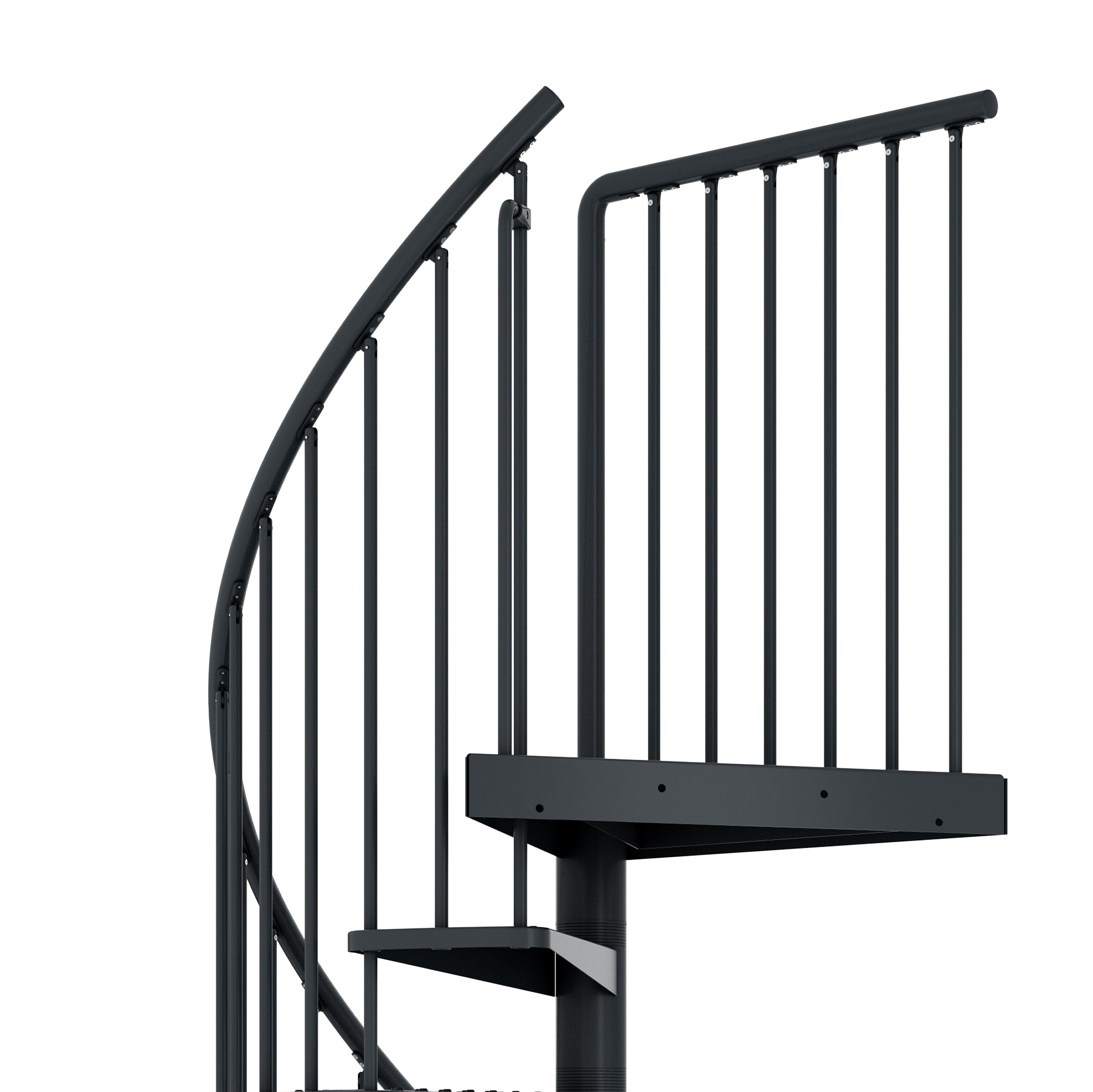 Gardenspin - Stufen Metall Gelocht ANTHRAZIT - Gartentreppe - Außentreppe - Spindeltreppe - Wendeltreppe