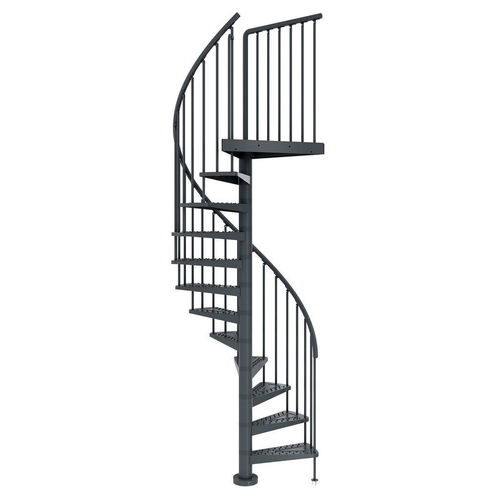 Gardenspin - Stufen Metall Gelocht ANTHRAZIT - Gartentreppe - Außentreppe - Spindeltreppe - Wendeltreppe