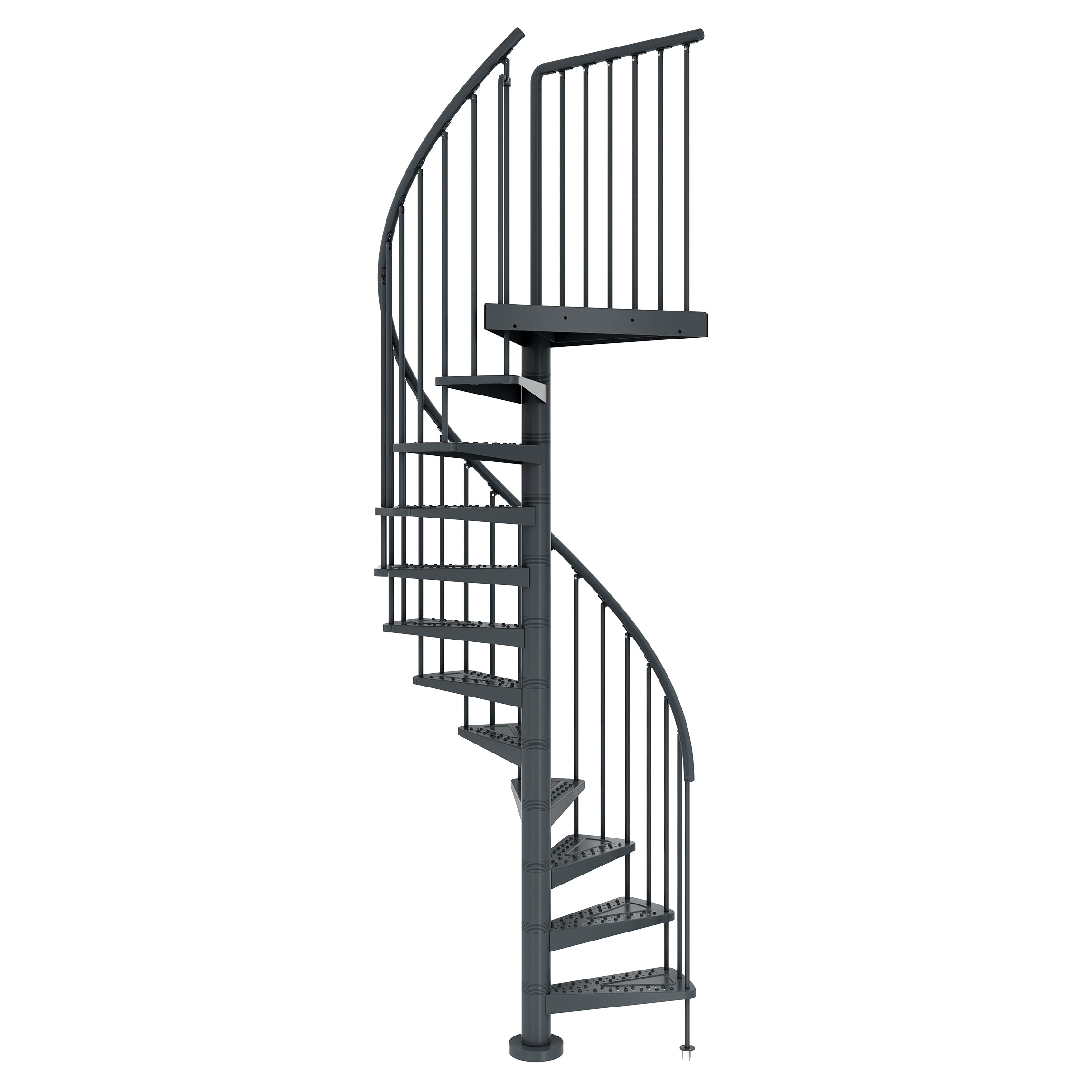 Gardenspin - Stufen Metall Gelocht ANTHRAZIT - Gartentreppe - Außentreppe - Spindeltreppe - Wendeltreppe