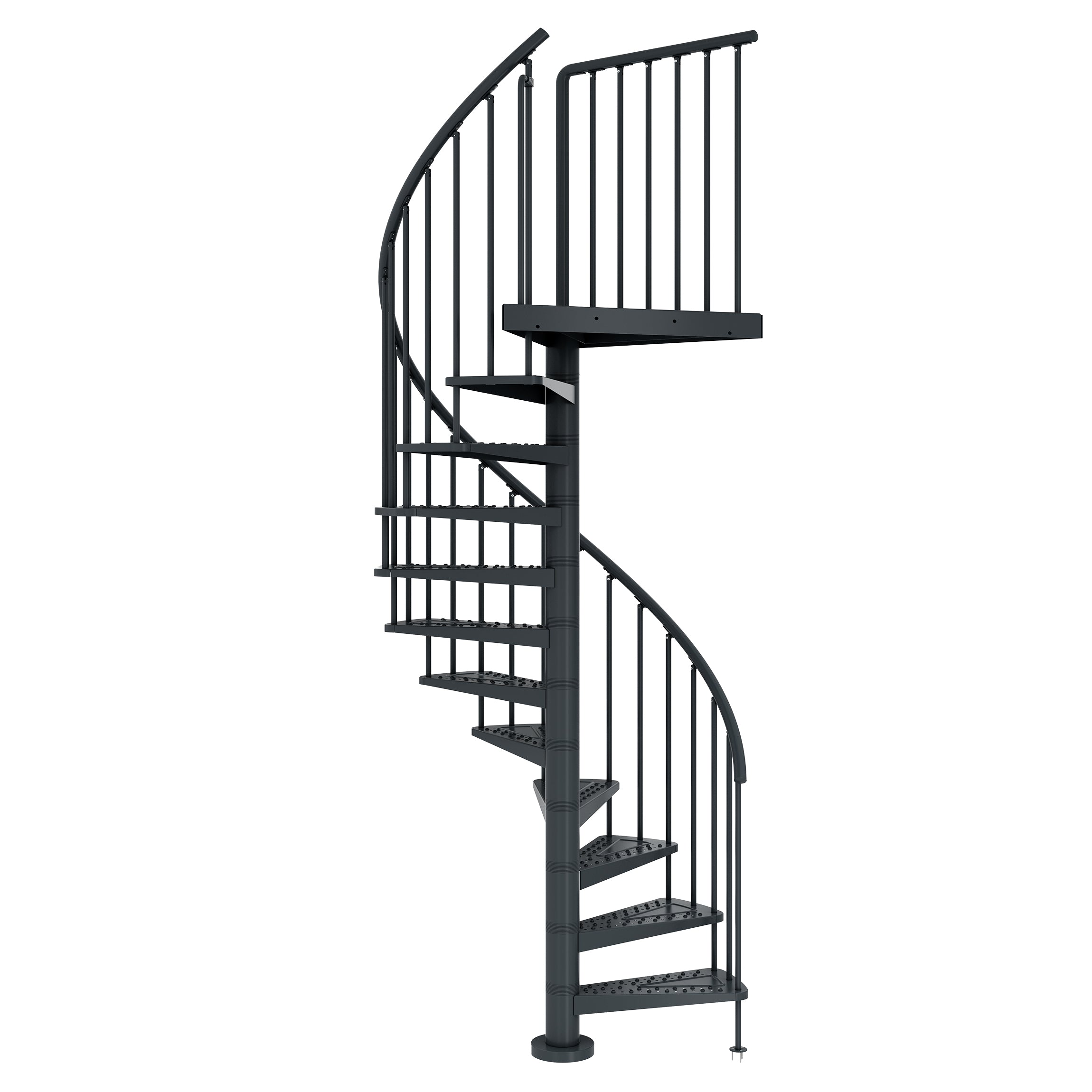 Gardenspin - Stufen Metall Gelocht ANTHRAZIT - Gartentreppe - Außentreppe - Spindeltreppe - Wendeltreppe