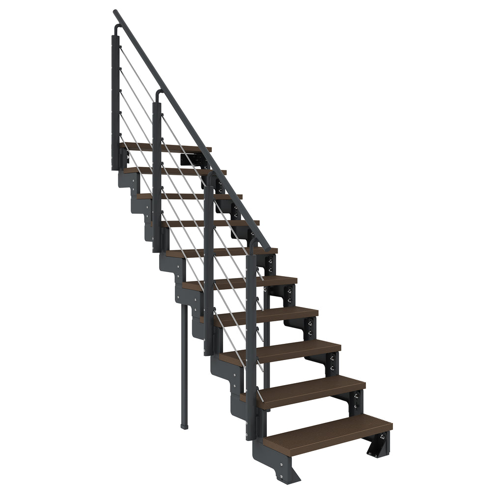 Gardentop Anthrazit NEU!!! - Stufen Trimax DUNKELBRAUN - 80 cm