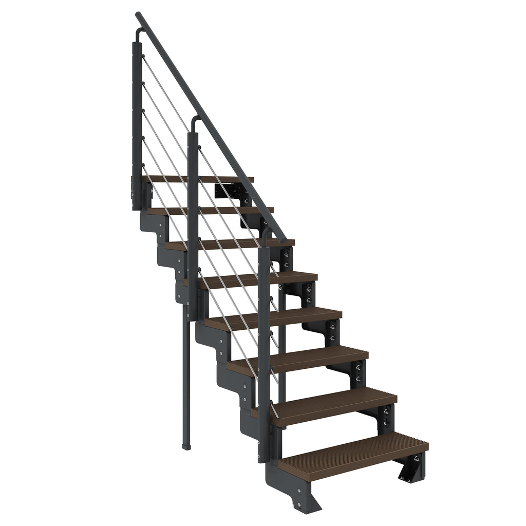 Gardentop Anthrazit NEU!!! - Stufen Trimax DUNKELBRAUN - 80 cm