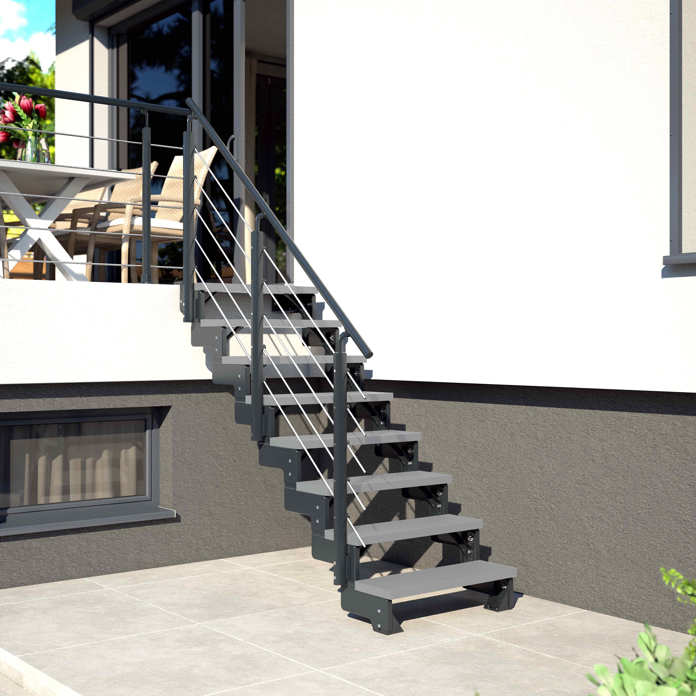Gardentop Anthrazit NEU!!! - Stufen Trimax GRAU - 80 cm