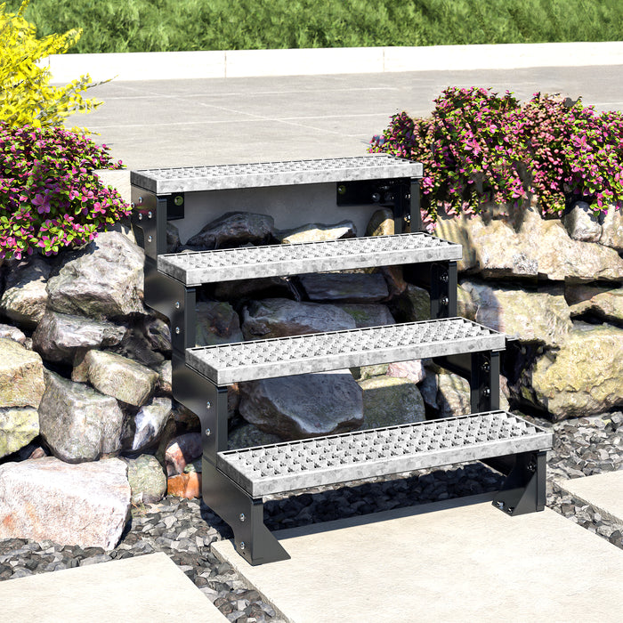 Gardentop Anthrazit NEU!!! - Stufen GITTERROST - 100 cm