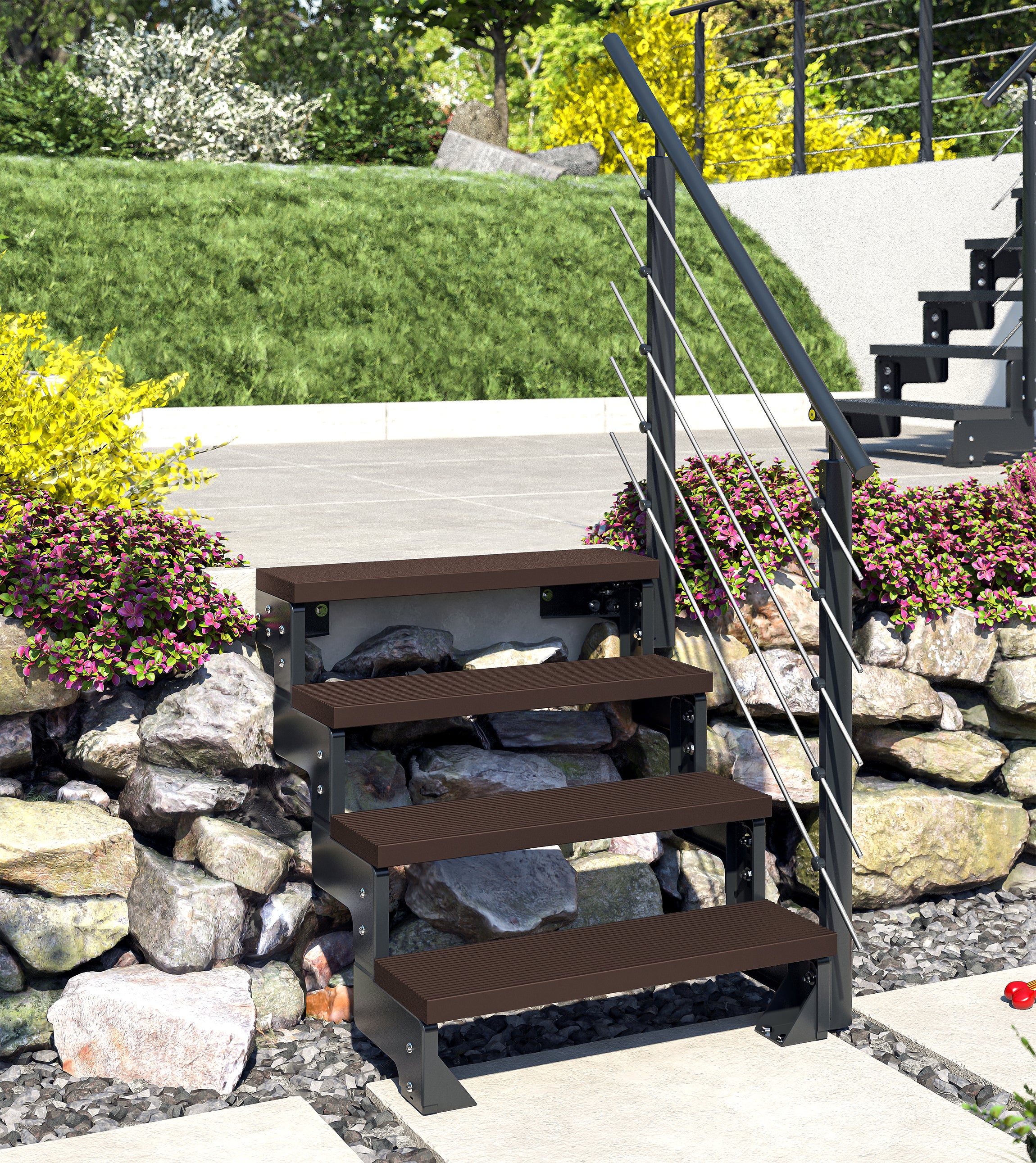 Gardentop Anthrazit NEU!!! - Stufen Trimax DUNKELBRAUN - 80 cm