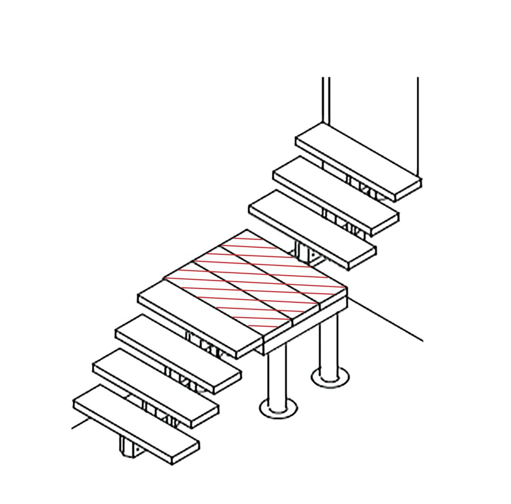 Podest - für die Gardentop - Gartentreppe - Außentreppe