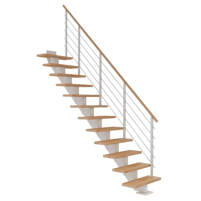 Raumspartreppe Hamburg - Gerade - Platzspartende Mittelholmtreppe