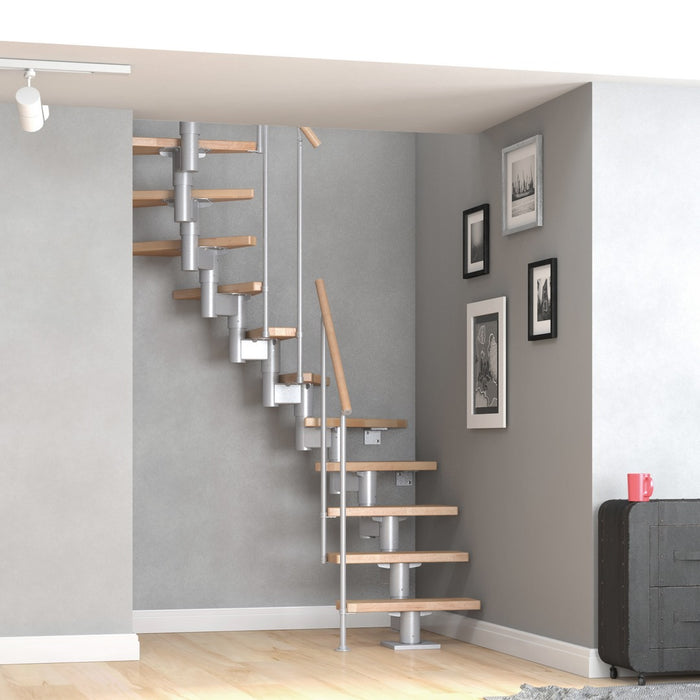 Raumspartreppe Dublin - 1/2 gewendelt - Mittelholmtreppe