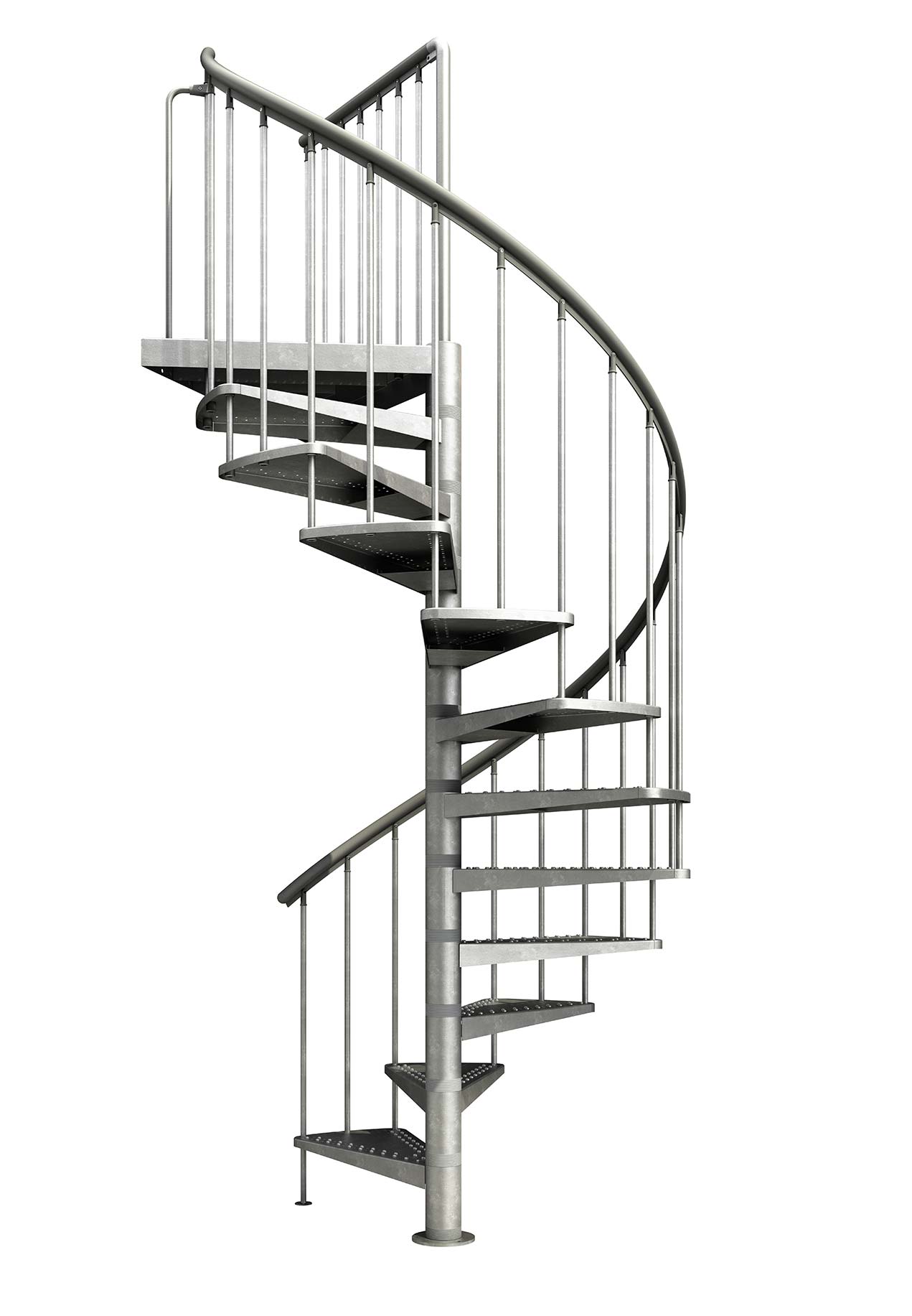 Monatevideo für die Spindeltreppe Gardenspin mit Lochblechstufen