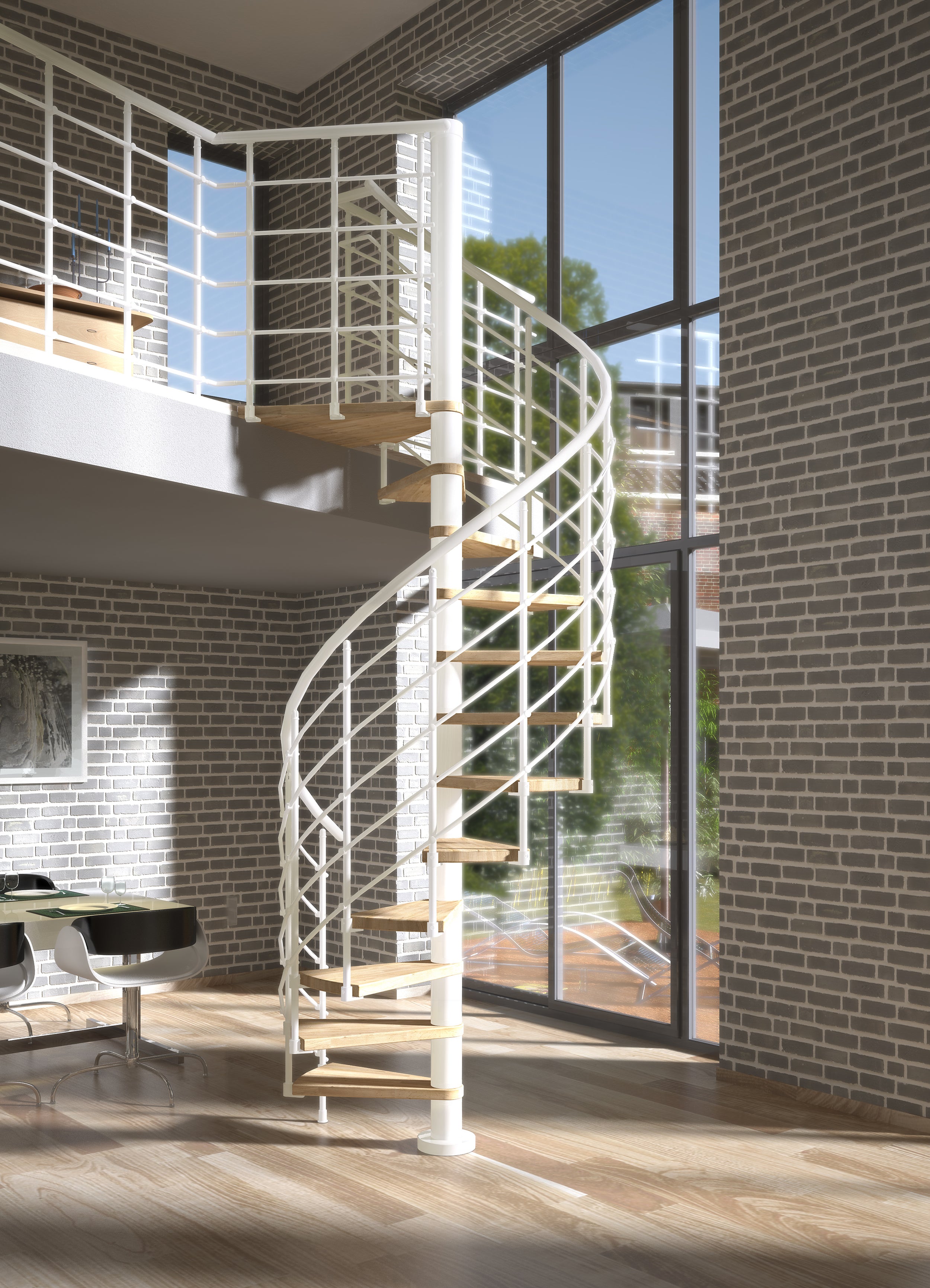 Montagevideo für die Spindeltreppe Oslo weiß