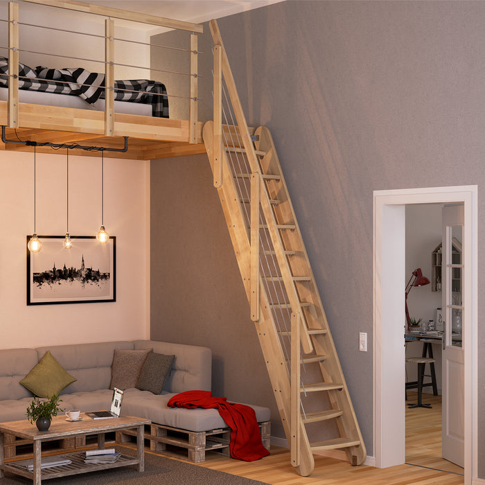 Raumspartreppe Bern – moderne Holztreppe platzsparend