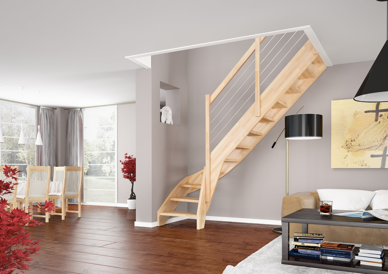 Faro - Raumspartreppe - Treppe wird auf Maß gefertigt