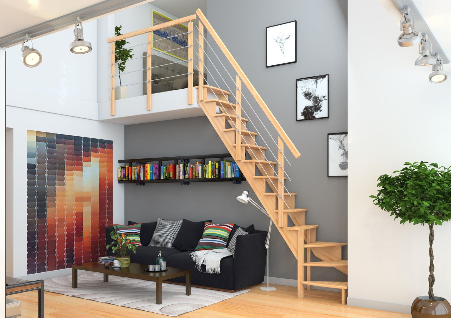 Lyon - Raumspartreppe - gerader Verlauf