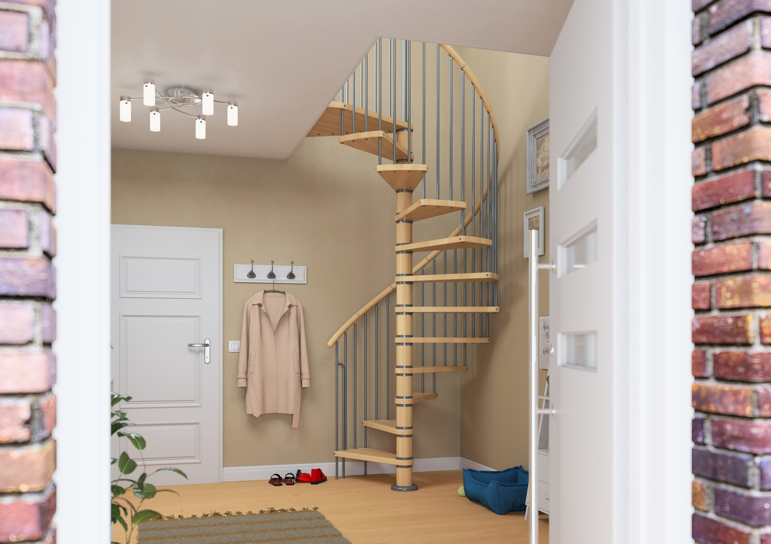 Winnipeg - Spindeltreppe - Buche oder Eiche geölt