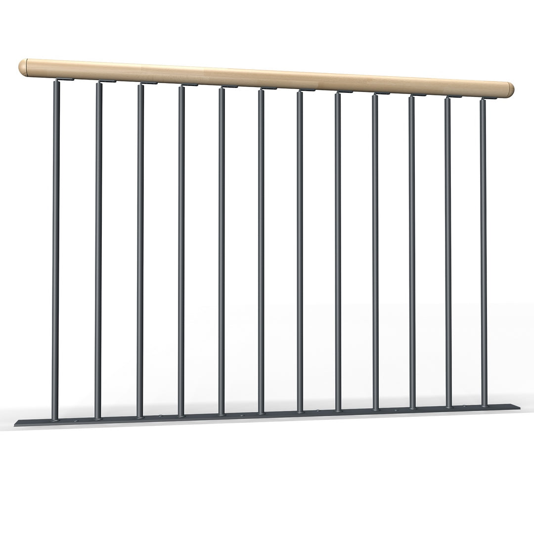 Brüstungsgeländer für die Spindeltreppe Winnipeg in Buche