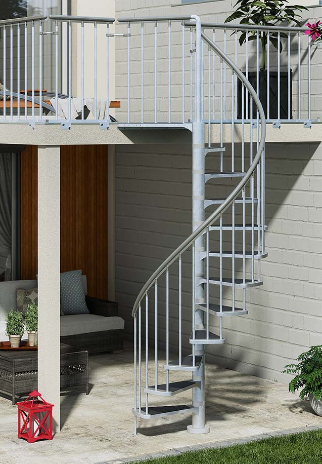 Gardenspin - Stufen Trimax Kunststoff - Gartentreppe - Außentreppe - Spindeltreppe - Wendeltreppe