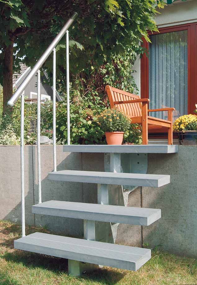 Gardenstep - Stufen Trimax grau - Gartentreppe - Außentreppe für den Garten